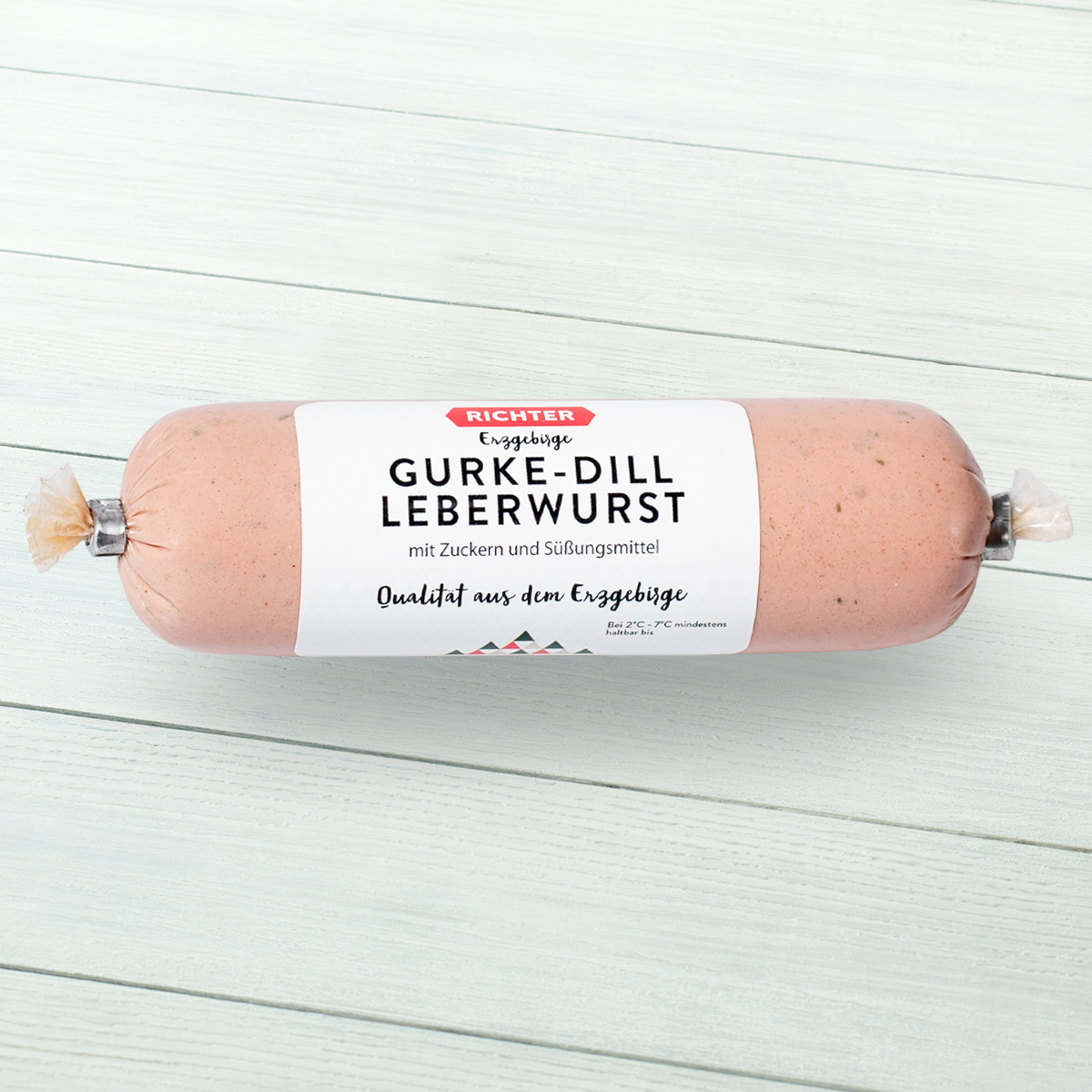 Leberwurst mit Gurke und Dill Verpackung